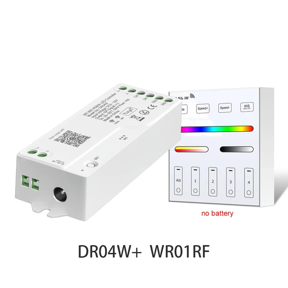 Tuya Wifi SPI RGB Controller DR03W RGBW DR04W For WS2812B WS2811 Addressable LED Strip Light Alexa Google Voice Control