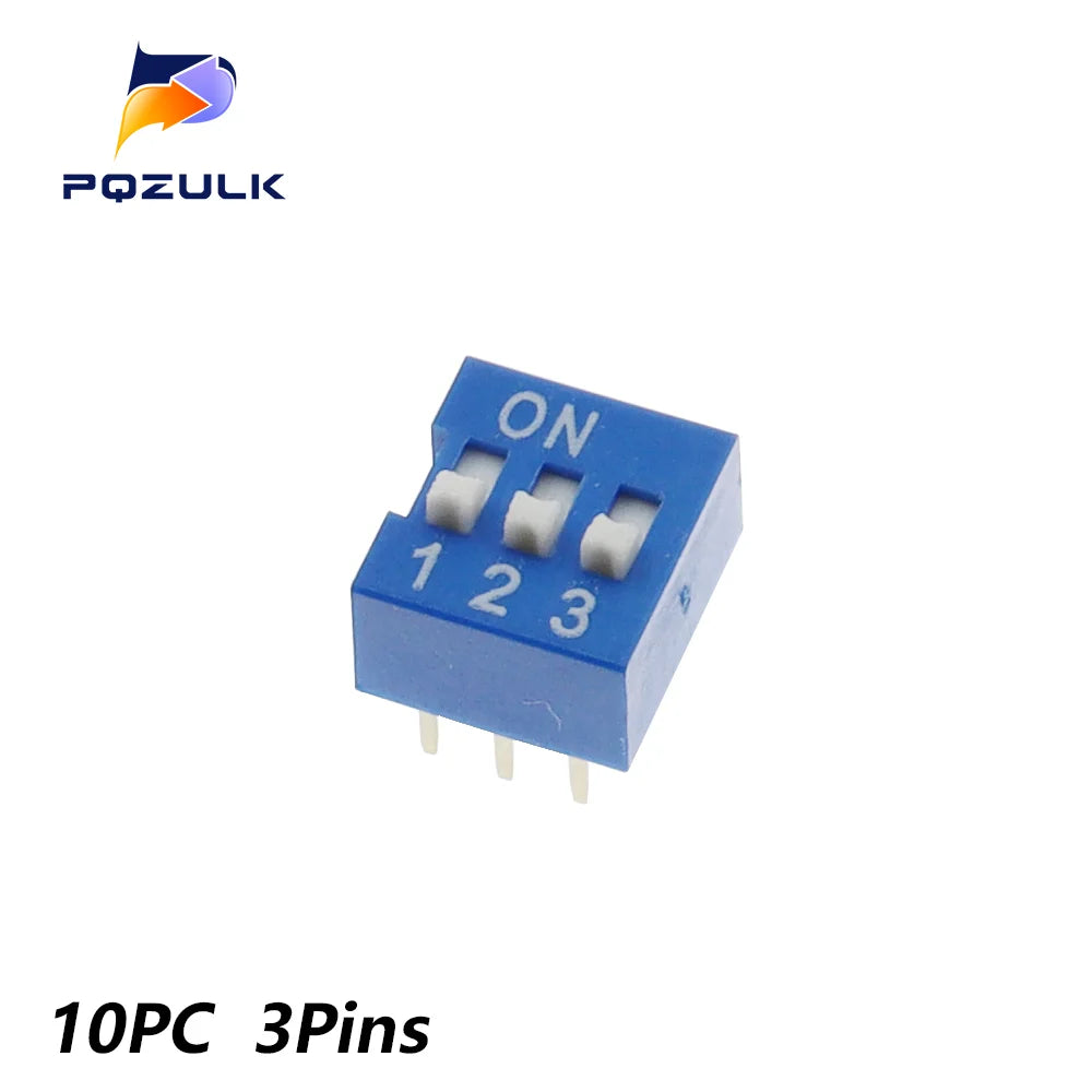 Dip Switch Kit In Box 1 2 3 4 5 6 8 Way 2.54mm Toggle Switch Red Snap Switches Mixed Kit Each 5PCS Combination Set