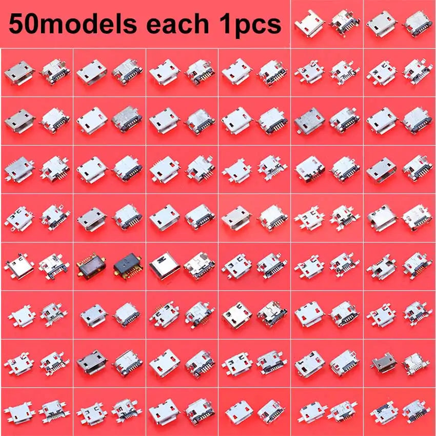 Cltgxdd 50ps/lot Micro USB Jack 5Pin Female Socket Connector SMD DIP V8 Port Charging Data Power Plug