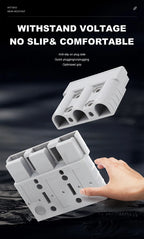 2pcs 3 pole 50A 75A 175A Battery Charging Connector Quick Connect Power Plug 600V Forklift Electrical Wire Cable Connectors