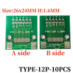 10PCS FFC/FPC Adapter Plate 0.5 to 2.54MM 4P/6P/8P/10P/12P/14P/15P/16P/20P/24P/26P/30P/32P/34P/36P/40P/45P/50P/52P/60P/80P/96P