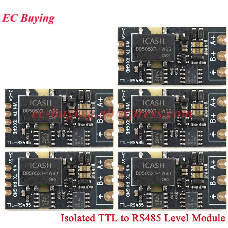 10Pcs/1pc Isolated TTL to RS485 Level Board Module Serial Automatic Reverse High Speed 2Mbps Half-duplex Communication Isolation