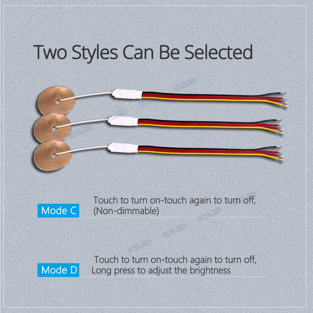 DC3.7V5V12V24V Mini Touch Sensor Switch Copper Foil Partition Touch Switch LED Dimming Controller Penetrating Wood Board Glass