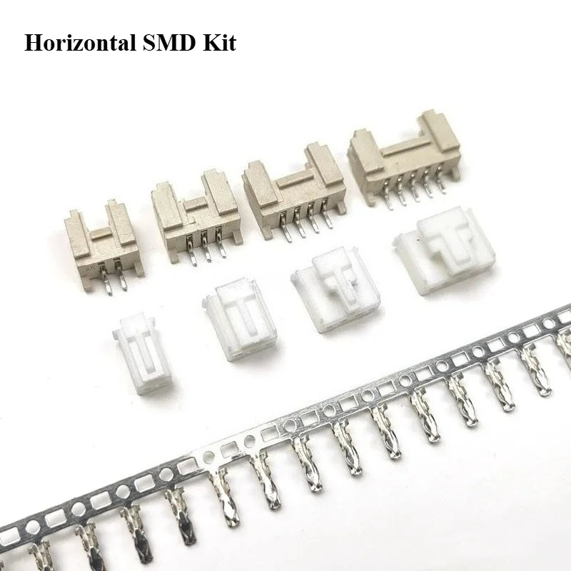 10Sets HY2.0 Connector 2.0mm Vertical / Horizontal SMD Pin Header 2/3/4/5/6/7/8P ( Plug Male + Female + Terminal ) Kit