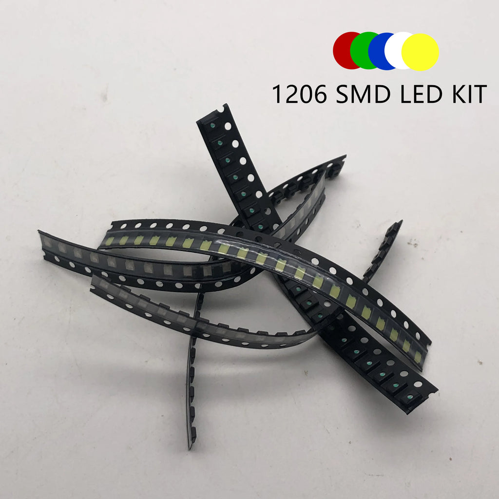 100PCS/LOT SMD LED Kit 1206 1210 5050 5730 0805 0603 3528 2835 0402 Red/Green/Blue/White/Yellow led diode set 5Colors Each 20PCS
