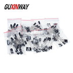 120pcs 1Set 12 Values 0.22UF-470UF 16V 50V Aluminum Electrolytic Capacitor Assortment Kit Set Pack
