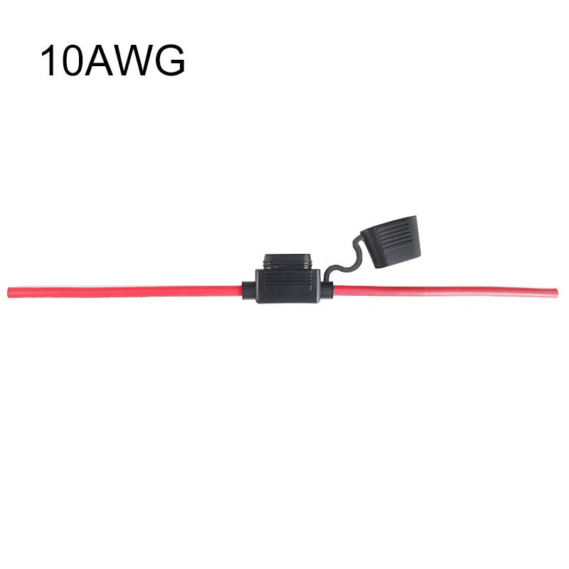 Waterproof Mini Small Medium Auto Fuse Holder 16/14/12/10AWG Car Blade Fuse wire cable 10A 20A 30A 50A fuse Power Socket