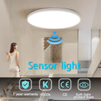 Led Ceiling Lamp With Motion Sensor 110-220V Human Infrared Smart Room Lamp 20W 40W Ceil Lamps For Entrance Balcony Corridor