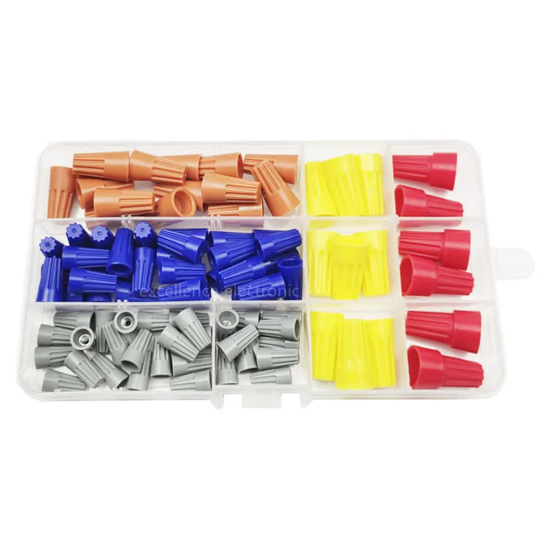 90PCS Twist Screw Cap Wire Connectors Kit Quick Splice Electrical Cable Terminals P1 P2 P3 P4 P6 for Wiring Projects