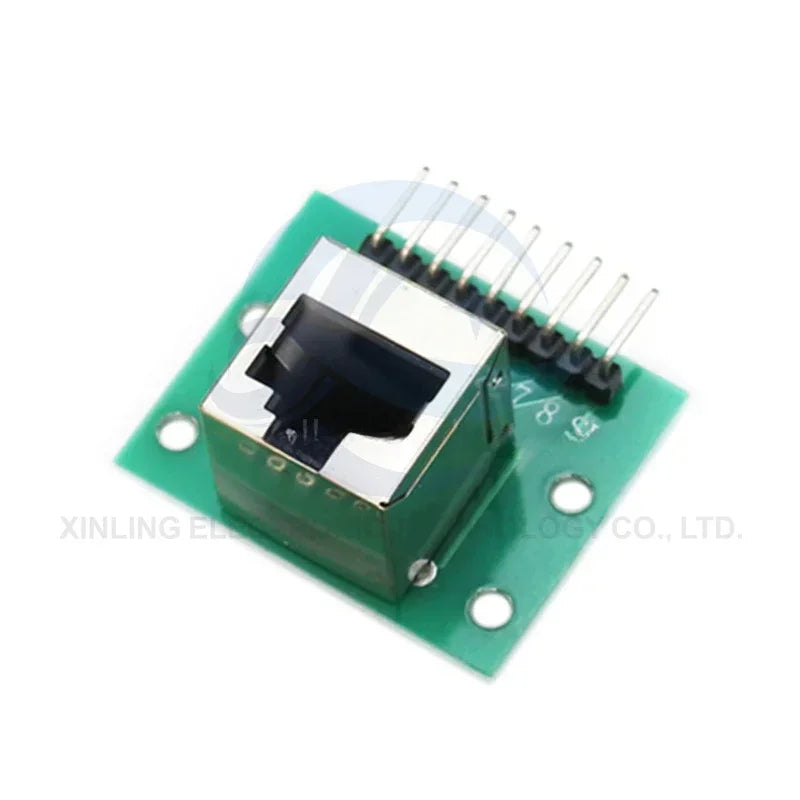 1Pcs RJ45 Adapter Board To XH2.54 Modular Ethernet Connector Adapter Network Interface + Breakout Board + Pin Header