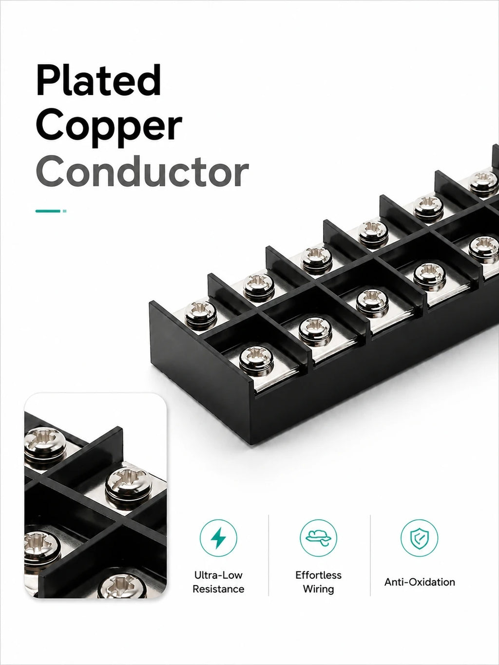 Screw Terminal Block TB Series Dual Row Barrier Strip 3/4/5/6/8/10/12P 15A 25A 45A 600V Panel Mount Electrical Wire Connector