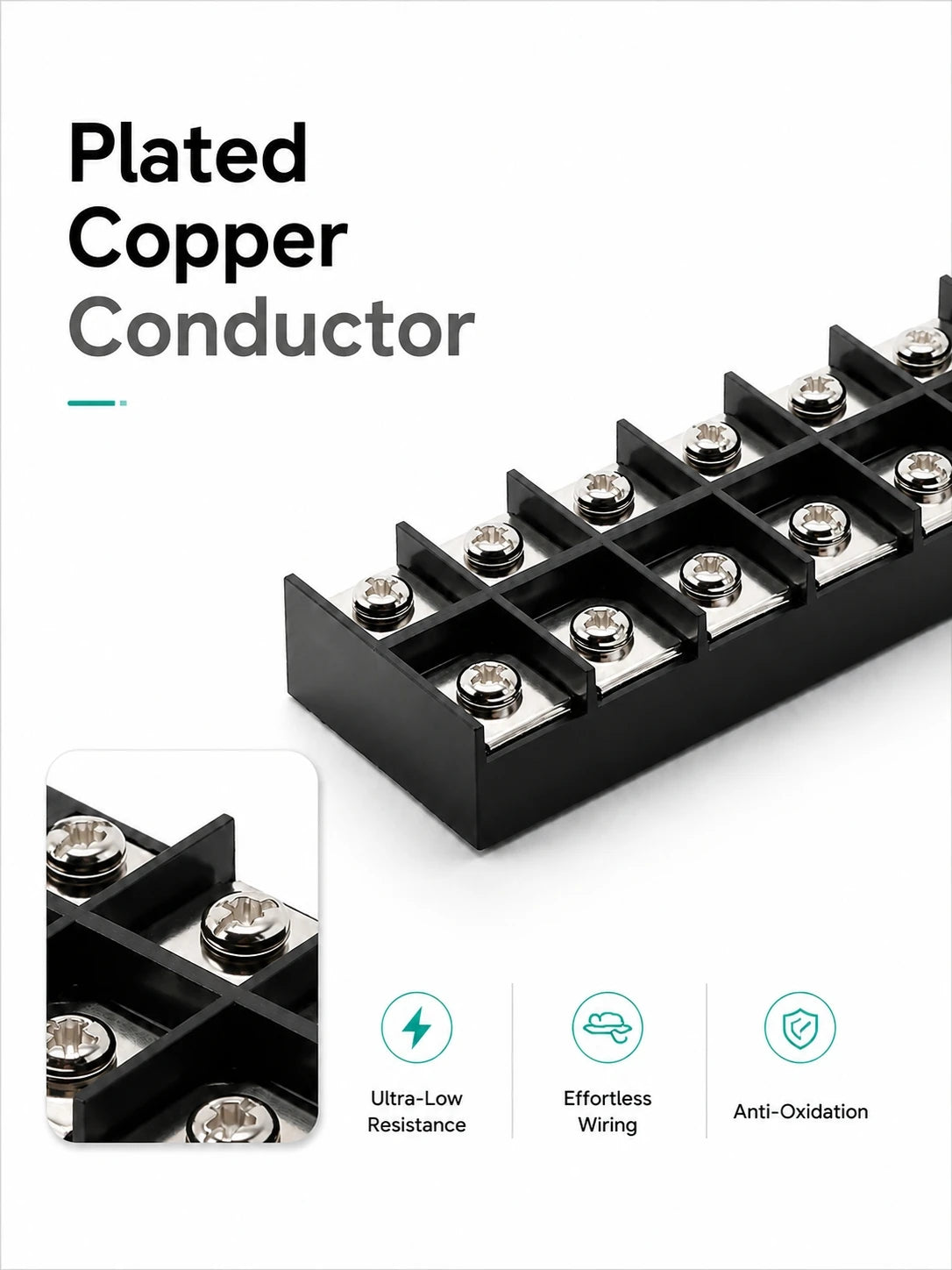 Screw Terminal Block TB Series Dual Row Barrier Strip 3/4/5/6/8/10/12P 15A 25A 45A 600V Panel Mount Electrical Wire Connector