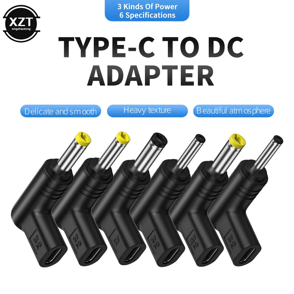 5V 9V 12V USB C Type C PD to DC Power Adapter Universal DC Jack Plug Charging Adapter Converter for Router Tablet