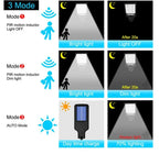 AmmToo COB Outdoor Solar Lights Motion Sensor Solar 3 Modes Waterproof Security Wall Lighting for Patio Garden Door Street Light