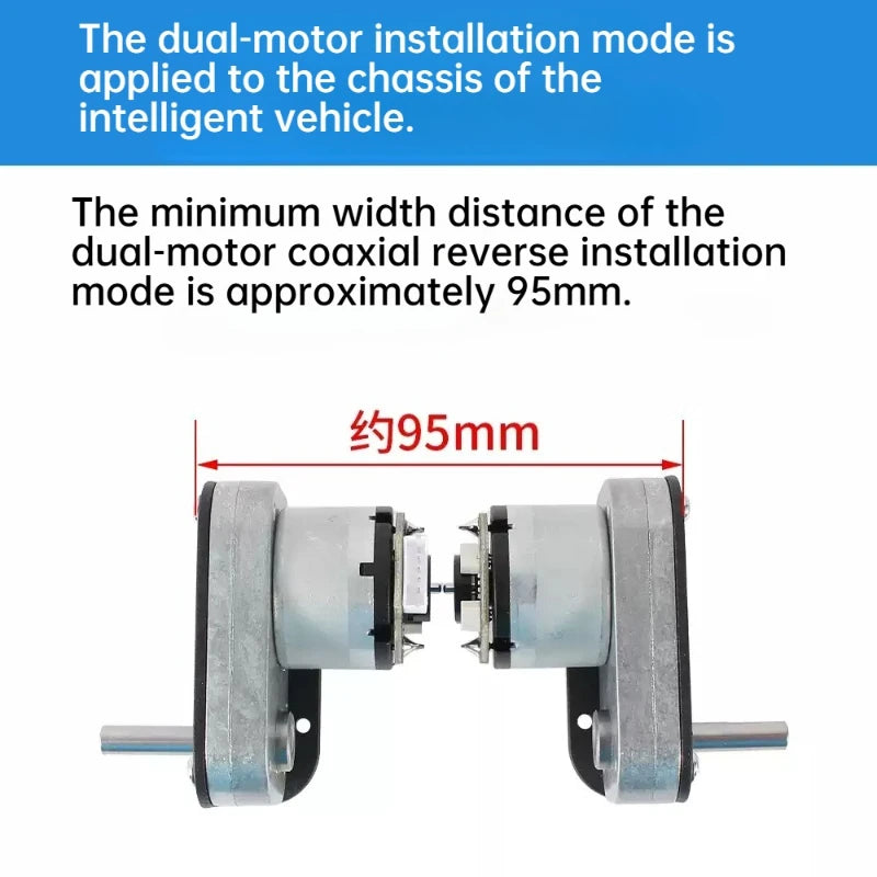 GM3865 DC 520 Reduction Motor 13 Wire Magnetic Hall Encoder Disk Motor 12V24V6V