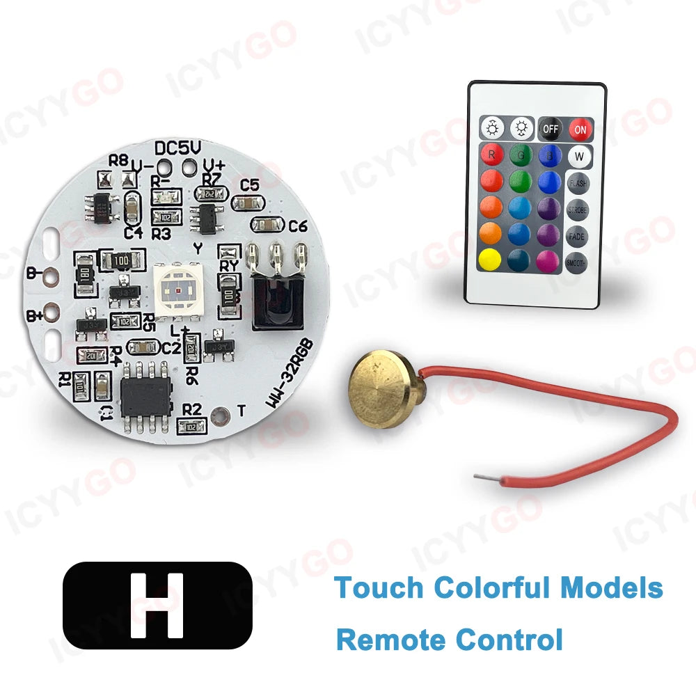 LED Light Panel 5V Color RGB Colorful Gradient Light Source Infrared 24-Key Wireless Remote Control Switch Nn/Off Control/Touch