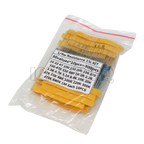 300PCS/Set 30 Kinds 1/4W 1/2W 1W 2W 3W Resistance 1% Metal Film Resistor Pack Assorted Kit 0.1R-750R 1K-820K Resistor 150PCS/Set