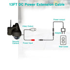 DC Power Extension Cable 12V White Cable Connector 2M 3M 5M 10M 20M Extender Cord 2.1x 5.5mm Female to Male For LED Strip Camera