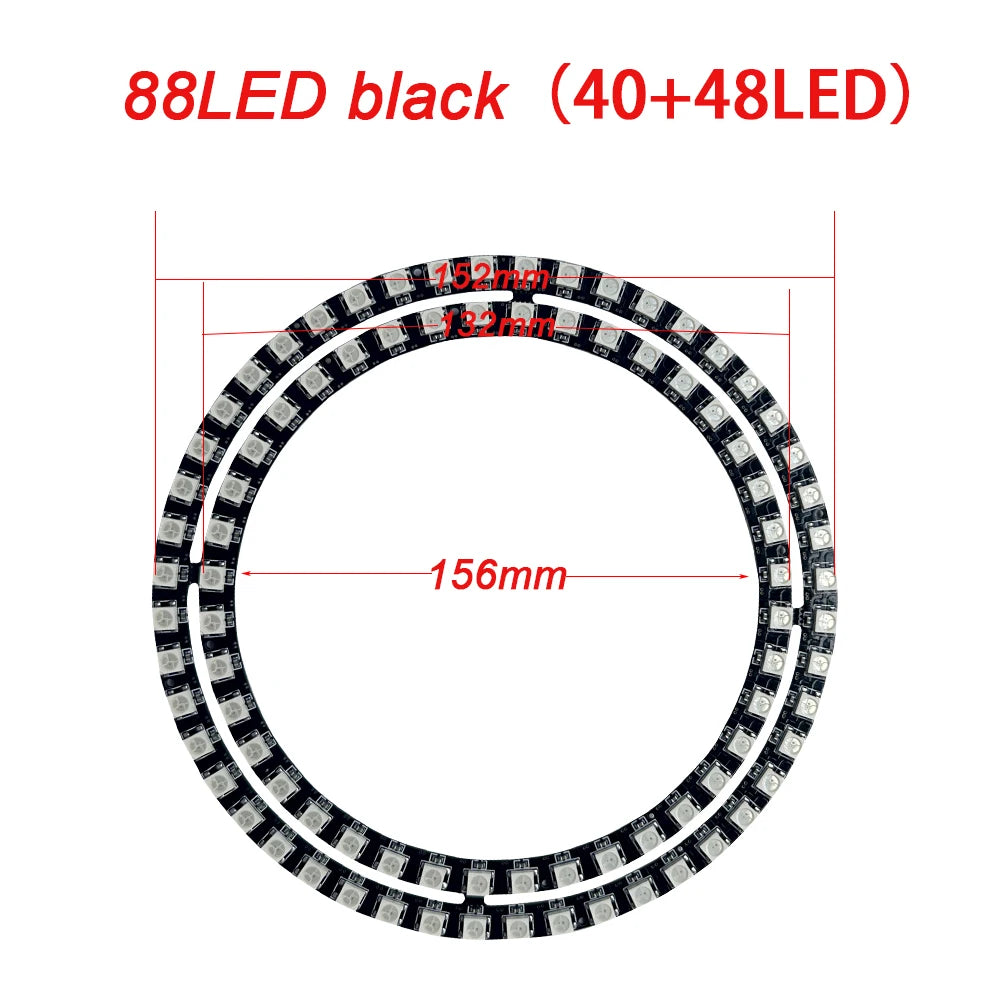 WS2812B Addressable LED Pixel Ring 8 to 241Leds WS2812 5050 RGB LED Diode Ring Color IC Built-in LED