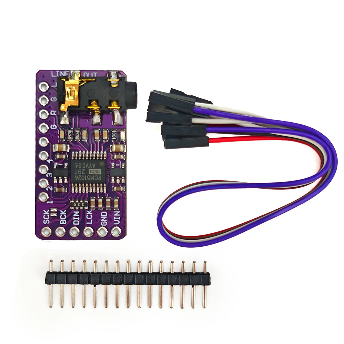 Interface I2S PCM5102A DAC Decoder GY-PCM5102 I2S Player Module For Raspberry Pi pHAT Format Board Digital PCM5102 Audio Board