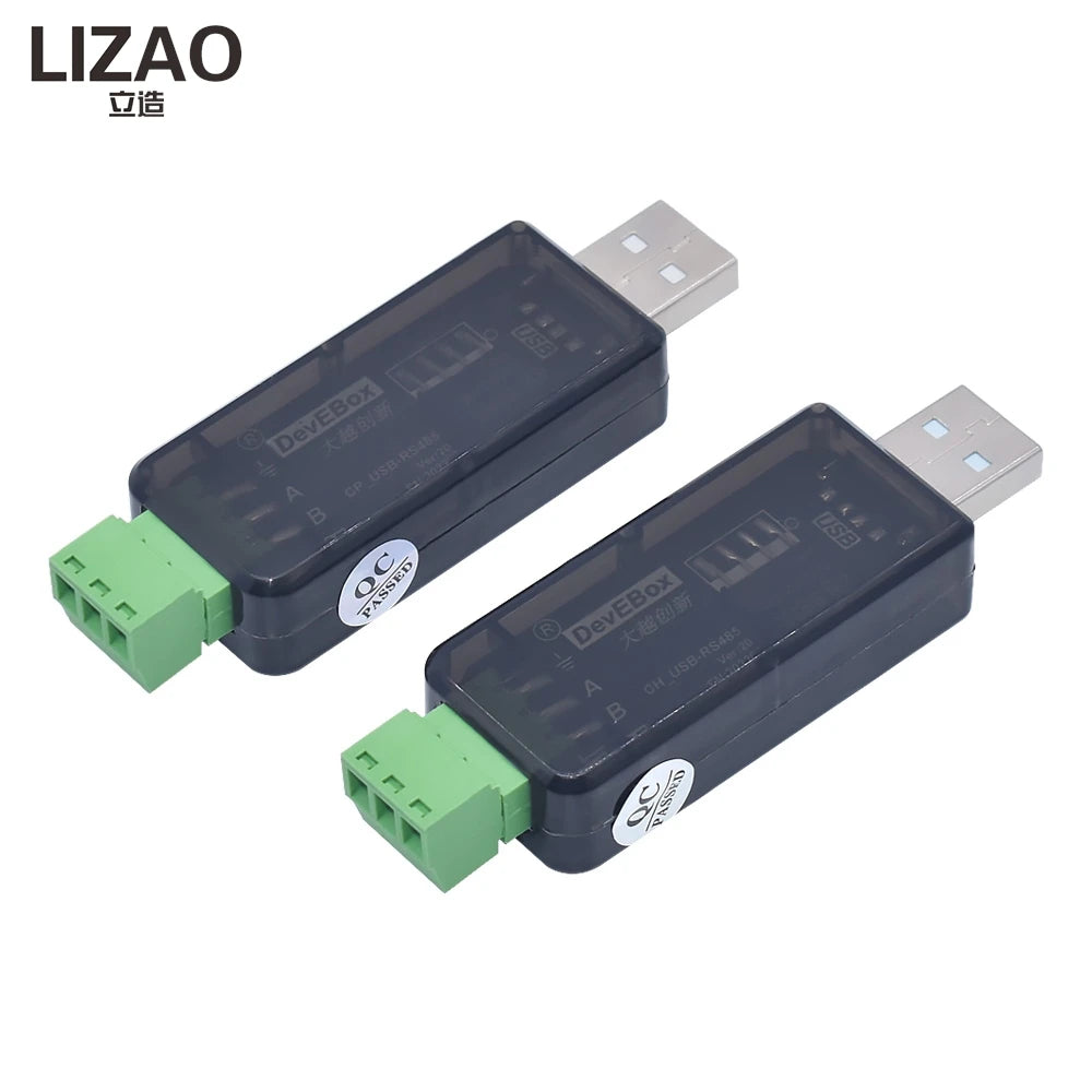 NEW CH340 CP2102 USB to RS485 serial port Industrial grade1500VRms transmission distance up to 1200 meters tested under 9600bps