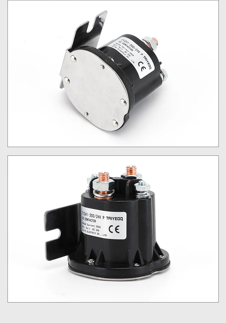 12V 24V 48V 200A Electric Stacker Forklift Tail Plate Switch Relay Plate Oil Pump Start DC Contactor T1241-200