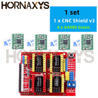 CNC Shield V3 Engraving Machine 3D Printe+ 4pcs DRV8825 Or A4988 Driver Expansion Board For Arduino + UNO R3 With USB Cable