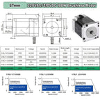 BLDC Motor 65W 69W 130W 188W DC24V AC220V Brushless Motor Hall Sensor Motor Nema23 57mm 3000RPM 0.6Nm 3PH 8mm Shaft