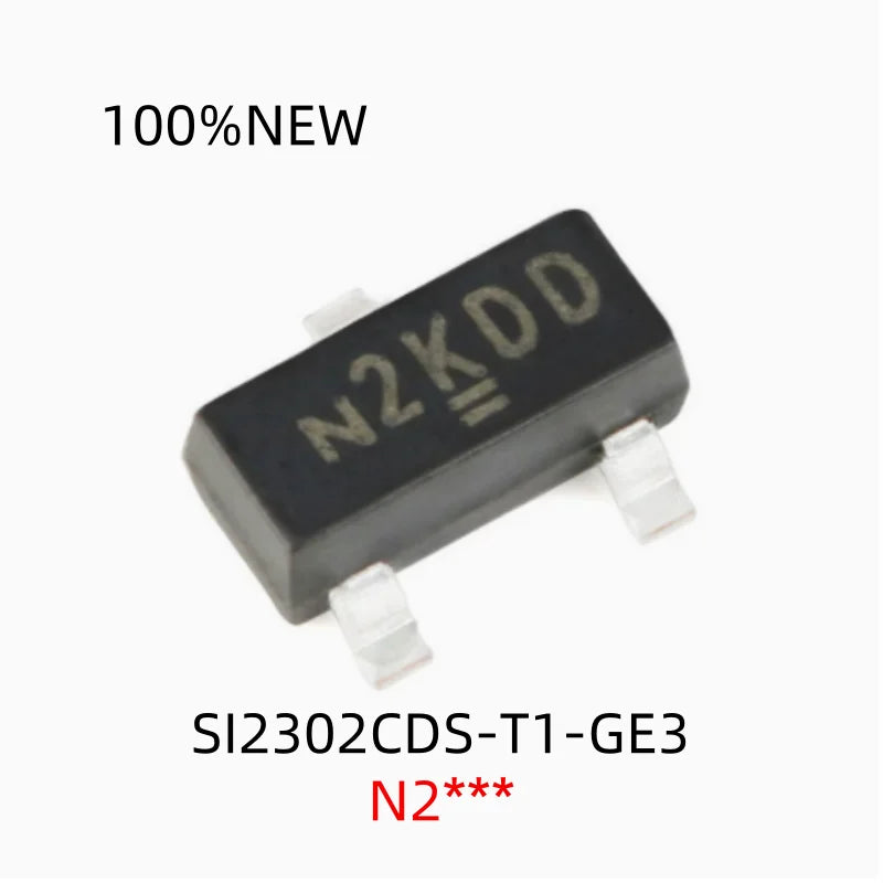 (50 Pieces) 100% New Si2302Cds-T1-Ge3 Silk Screen N2*** Package Sot-23 N-Channel Smd Mosfet Field-Effect Transistor Chip Ic