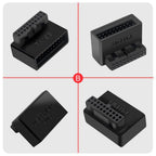 USB 3.0 19/20pin Male to Female Extension Adapter Angled 90 Degree Converter for Motherboard Connector Socket PH19A