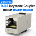 Denswire Keystone Jack RJ45 Inline Coupler Shielded for CAT6/CAT6A/CAT7 RJ45 Female to Female Insert Coupler Ethernet Adapter