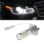 2PCS/Lot Car Light H3 LED High Power Long Lifespan LED Fog Running Light Bulb 10SMD 5630 5730 Super Bright LED Auto Lamp