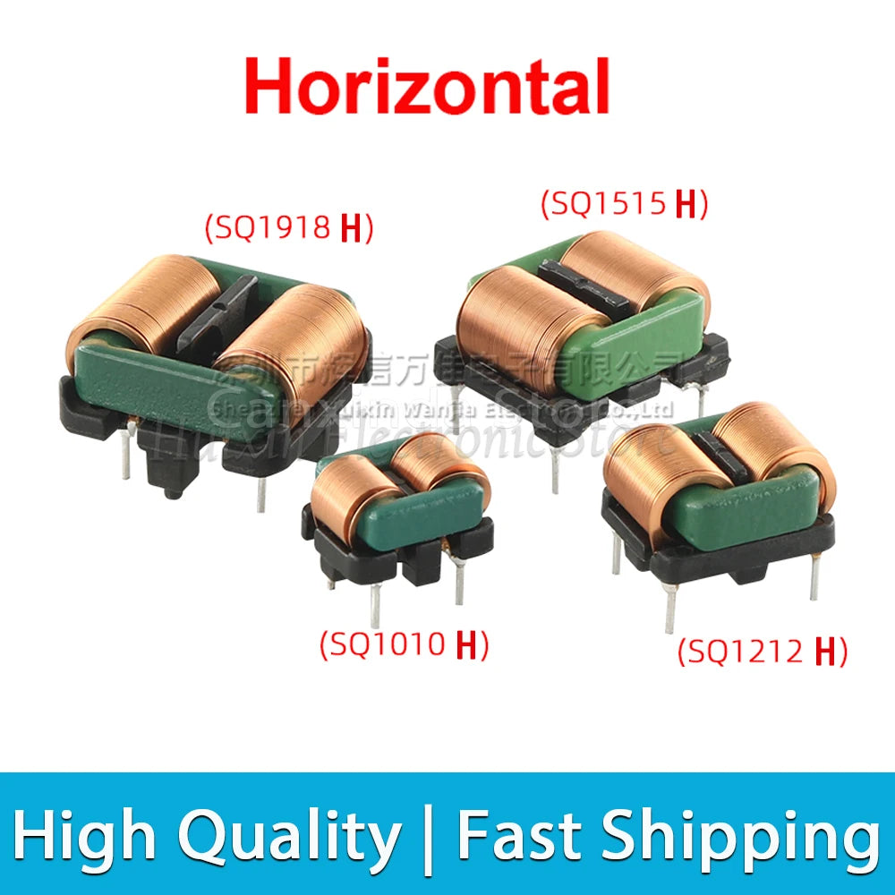 2pcs SQ Flat Copper Wire EMI Filter Inductor Common Mode Inductance Square Ferrite Core Coil 5mH 10mH 15mH 20mH 25mH 28mH SQ1918
