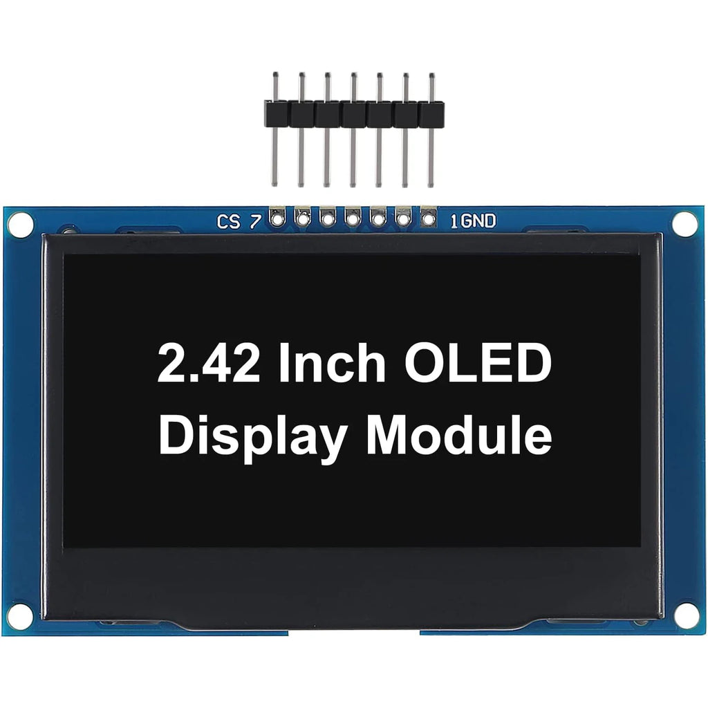 2.4" 2.42 inch 128x64 OLED LCD Display Module SSD1309 7 Pin SPI/IIC I2C Serial Interface for Arduino UNO R3 DIY Electronic