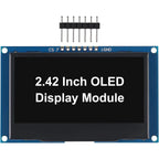 2.4" 2.42 inch 128x64 OLED LCD Display Module SSD1309 7 Pin SPI/IIC I2C Serial Interface for Arduino UNO R3 DIY Electronic