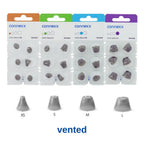 Siemens Signia Rexton Vibe Hearing Aid Open Dome Connexx Click Sleeve Vented Eartips for Open Fit and CIC ITC ITE Hearing Aids
