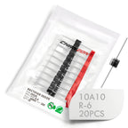 100% Original Genuine 20 Pcs 6A4 6A10 10A10 R-6 6A 10A 400V 1000V Electronic High Power Axial Silicon Rectifier Diode