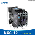 CHINT NXC- 09 12 18 25 32 38 CJX2 LC1D NXC Magnetic AC Contactor AC24V 36V 110V 220V 380V 9A 12A 18A 25A 32A LC1 LC1N