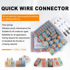 DIY GO 40PCS Lever Wire Connectors Assortment Pack Compact Splicing Connector Kit for Electrical Quick Connection Terminals