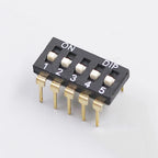 5-10PCS DIP Switch Toggle Switches 2.54mm 2P/3P/4P/5P/6P/8P/10P Black 2.54MM SMD Switch Gold Plated Pin