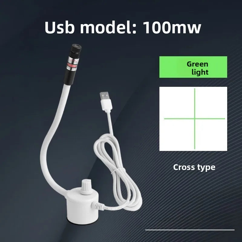 USB Laser Positioning Light Adjustable Red Green with Magnetic Base DC5V Line Cross for Cutting Sewing Machine Accessories