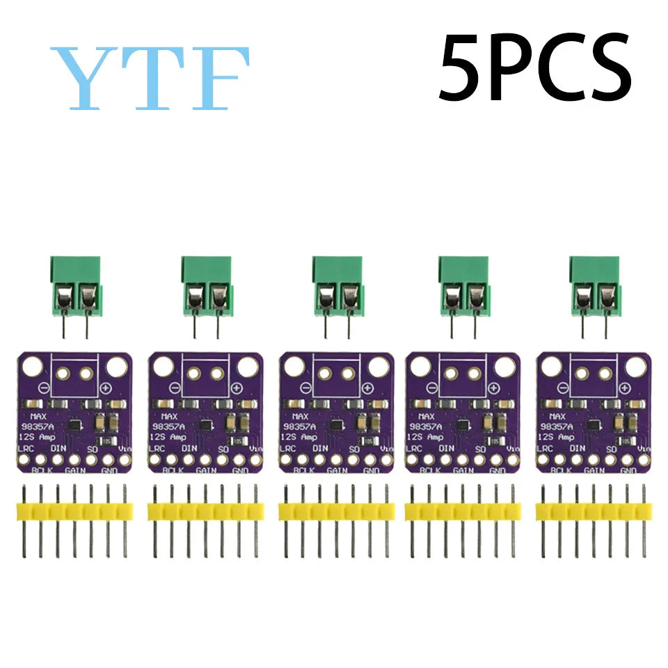1-50pcs MAX98357A I2S Class D Audio Amplifier – 3W Digital Power Module for DIY Speakers & Smart Voice Systems