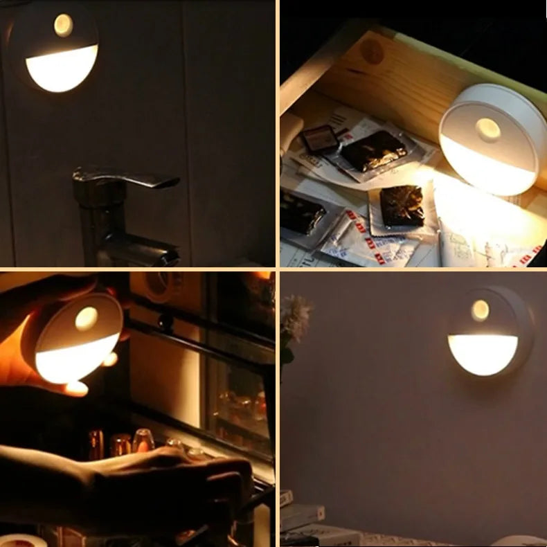 Intelligent induction home night light cabinet bedroom corridor steps wireless security human body sensor light