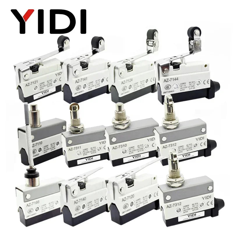10A 250VAC AZ-7312 AZ-7311 AZ-7121 AZ-7310 TZ-7141 Waterproof Micro Switch Travel Limit Switch Straight 90degree Roller Lever