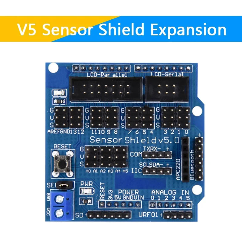 V5 Sensor Shield Expansion Board Shield For Arduino UNO R3 V5.0 Electronic Module Sensor Shield V5 expansion board