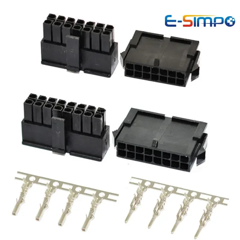 10Sets Molex 3.0mm Dual Row 2*1/2/3/4/5/6/7/8P Male Female Aerial Mating Connector (43025 Plug+43020 Female Housing+Terminal)
