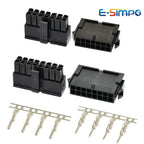 10Sets Molex 3.0mm Dual Row 2*1/2/3/4/5/6/7/8P Male Female Aerial Mating Connector (43025 Plug+43020 Female Housing+Terminal)