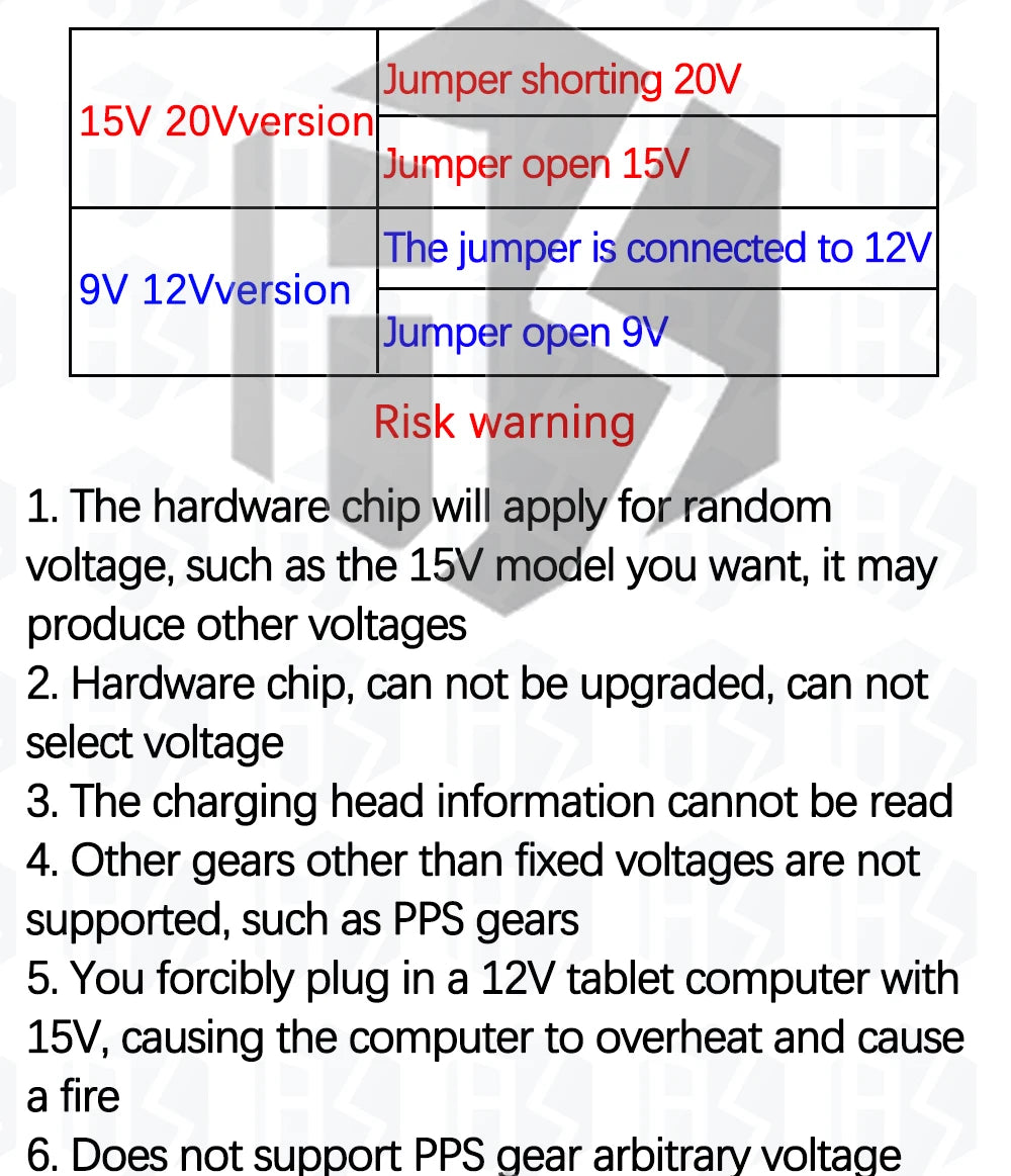 5~10PCS 9V 12V 15V 20V Type-C PD Decoy Module Supporting PD 2.0 and PD 3.0 Standards, DC Trigger Extension PDC004