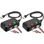 ABNR 2X 7.4V Lipo Battery Charger - RC Car Balance Chargers USB Cable 2-In-1 With XH-3P Plug 1A For 2S Batteries RC Cars