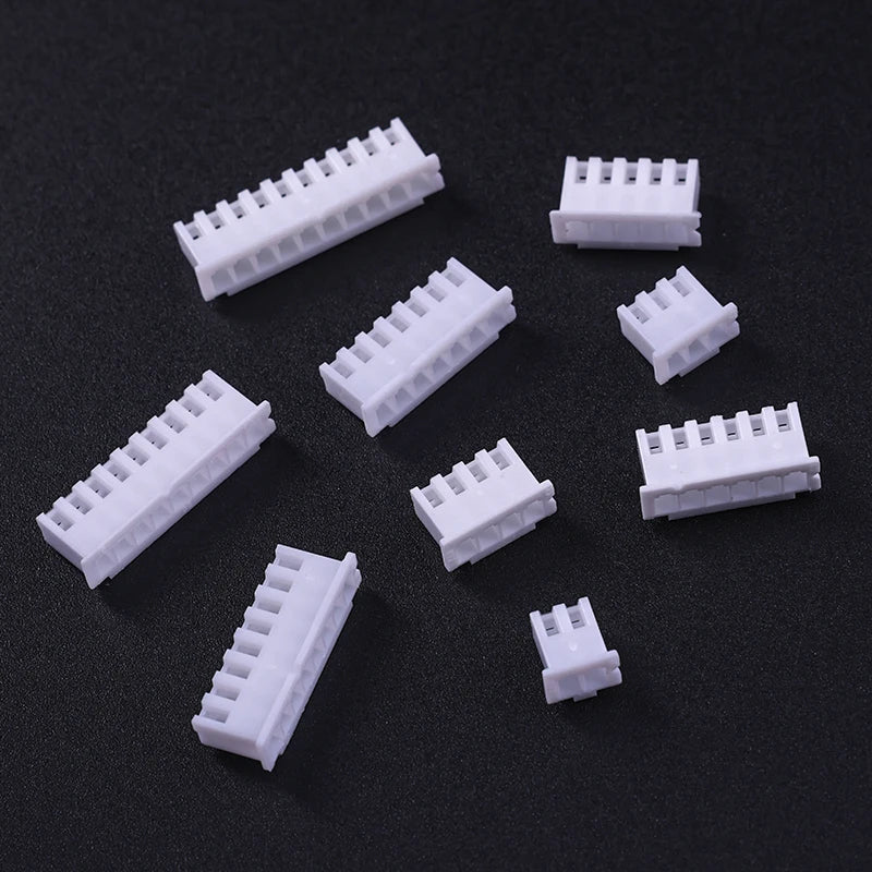 50Pcs JST XH2.54 2/3/4/5 Pin Terminals Plastic Shell Male Plug + Female Socket Wire Connector XH 2.54 2P 3P 4P 5P 6P 7P 8P9P 10P
